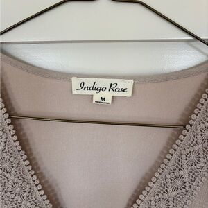 Indigo Rose Bohemian Beige Dress Size Medium